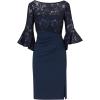 imageAdrianna Papell Womens Floral Lace Combo DressNavy