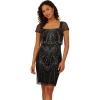 imageAdrianna Papell Womens Beaded Popover DressBlackGunmetal