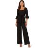 imageAdrianna Papell Womens Knit Crepe Tie Front JumpsuitBlack
