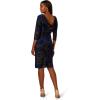imageAdrianna Papell Womens Metallic Velvet Cowl DressBlackBlue