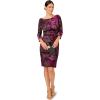 imageAdrianna Papell Womens Metallic Velvet Cowl DressBlackViolet