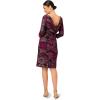 imageAdrianna Papell Womens Metallic Velvet Cowl DressBlackViolet