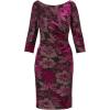 imageAdrianna Papell Womens Metallic Velvet Cowl DressBlackViolet