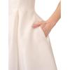 imageAdrianna Papell Womens Sleeveless MidLength Party Dress with VBack Ivory 12