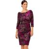 imageAdrianna Papell Womens Metallic Velvet Cowl DressBlackViolet
