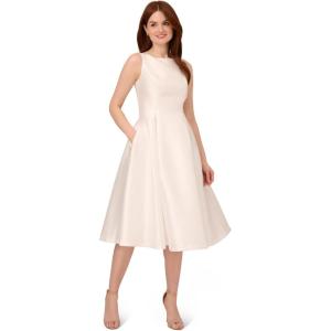 imageAdrianna Papell Womens Sleeveless MidLength Party Dress with VBack Ivory 12
