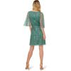 imageAdrianna Papell Womens Beaded Short DressGreen Slate