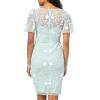 imageAdrianna Papell Womens Beaded Short DressIcey SageIvory