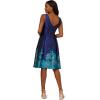 imageAdrianna Papell Womens Border Jacquard DressBlue Teal Multi
