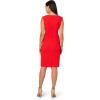 imageAdrianna Papell Womens Crepe Draped Overlay DressRed Crush