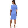 imageAdrianna Papell Womens Draped Knit Crepe DressPrecious Periwinkle