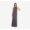 imageAdrianna Papell Womens Halter Art Deco Beaded Blouson DressGunmetal