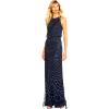 imageAdrianna Papell Womens Halter Art Deco Beaded Blouson DressNavy