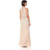 imageAdrianna Papell Womens Halter Art Deco Beaded Blouson DressNude