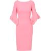 imageAdrianna Papell Womens Knit Crepe Tiered Sleeve DressCherry Blossom