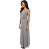 imageAdrianna Papell Womens Long Beaded Blouson GownSilverGrey