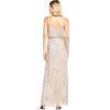 imageAdrianna Papell Womens Long Beaded Blouson GownTaupePink