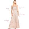 imageAdrianna Papell Womens Long Beaded Blouson GownTaupePink