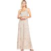 imageAdrianna Papell Womens Long Beaded Blouson GownTaupePink