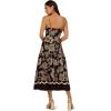 imageAdrianna Papell Womens Printed Midi DressBlackIvory
