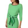 imageAdrianna Papell Womens Tipped Crepe Tie DressWild AppleNavy
