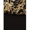 imageAdrianna Papell womens Off Shoulder Lace TopCrepe Pant JumpsuitBlackGold