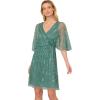 imageAdrianna Papell Womens Beaded Short DressGreen Slate