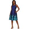 imageAdrianna Papell Womens Border Jacquard DressBlue Teal Multi