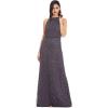 imageAdrianna Papell Womens Halter Art Deco Beaded Blouson DressGunmetal