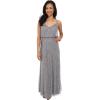 imageAdrianna Papell Womens Long Beaded Blouson GownSilverGrey