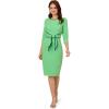 imageAdrianna Papell Womens Tipped Crepe Tie DressWild AppleNavy