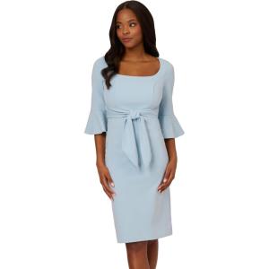 imageAdrianna Papell Womens Bell Sleeve Tie Front DressBlue Mist