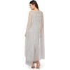 imageAdrianna Papell Womens Beaded Cape GownGlacier