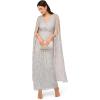 imageAdrianna Papell Womens Beaded Cape GownGlacier