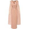 imageAdrianna Papell Womens Beaded Cape Long DressRose Gold