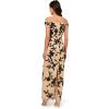 imageAdrianna Papell Womens Beaded Mesh Long DressBlackNude
