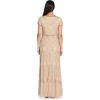 imageAdrianna Papell Womens Blouson Beaded Long DressBlush