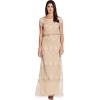 imageAdrianna Papell Womens Blouson Beaded Long DressBlush