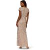 imageAdrianna Papell Womens Blouson Beaded Long DressMarble