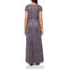 imageAdrianna Papell Womens Blouson Beaded Long DressMoonscape