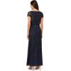 imageAdrianna Papell Womens Blouson Beaded Long DressNavy Black