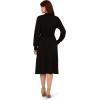 imageAdrianna Papell Womens Long Sleeve Wrap Midi DressBlack