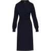 imageAdrianna Papell Womens Long Sleeve Wrap Midi DressBlue Moon