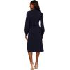 imageAdrianna Papell Womens Long Sleeve Wrap Midi DressBlue Moon