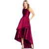 imageAdrianna Papell Womens Mikado High Low GownGarnet