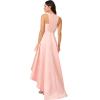 imageAdrianna Papell Womens Mikado High Low GownPink Peach