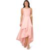 imageAdrianna Papell Womens Mikado High Low GownPink Peach