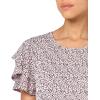 imageAdrianna Papell Womens Pleated Knit Double Sleeve TopChampagne Tiny Cheetah