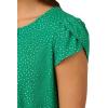 imageAdrianna Papell Womens Printed Petal Sleeve Knit TopEmerald Tiny Confetti