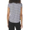 imageAdrianna Papell Womens Printed Petal Sleeve Knit TopNavyWhite Mini Garden